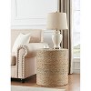Treasure Trove Accents Cayman Round End Table Cayman Natural: Woven Straw Rope, No Assembly, Fir Wood & MDF - 4 of 4