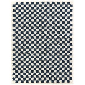Balta Rugs Geometric Plush Shag Rug Blue - 1 of 4