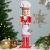 Northlight Baker with Rolling Pin Nutcracker Christmas Figure - 15" - White and Red - 2 of 4