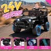 TopComfy Baby Walkers Two Seater Kids Ride On Car Four Wheel Shock Absorption Kids Toy Kids Gift Outdoor Play for Kids, Black, 44.09"*26.38"*12.99" - 2 of 4