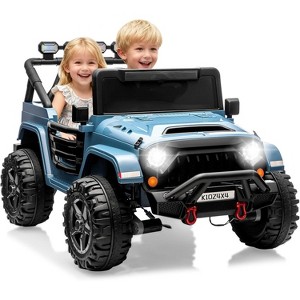 24V Ride on Toys for Kids, 2 Seater Electric Ride on Car w/Remote Control, 4 Powerful Motors, 4WD/2WD, 3 Speeds, Led Lights - 1 of 4