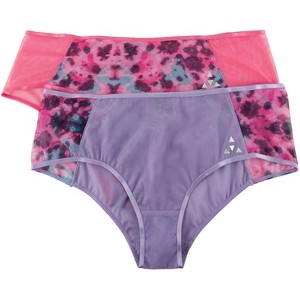 Balanced Tech Women's Printed Mesh Hipster Panty 2 Pack - Hibiscus - Medium - 1 of 4