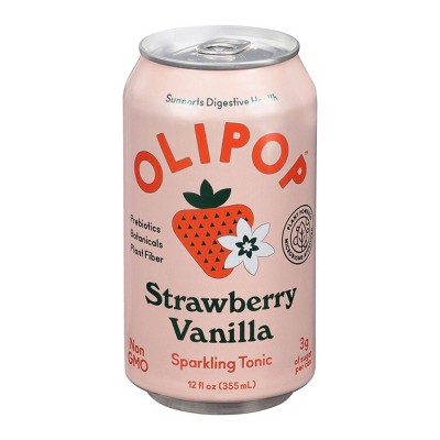 OLIPOP Strawberry Vanilla Sparkling Tonic - 12 fl oz