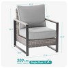 Sonkuki 2 Piece Wicker Patio Chairs Set, All-Weather PE Rattan Wicker Chair Patio Conversation Couch with Cushion - 3 of 4