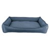 Arlee Home & Pet Cresent Lounger Orthopedic Eco-Friendly Memory Foam Dog Bolster Bed - Blue - L - 2 of 4