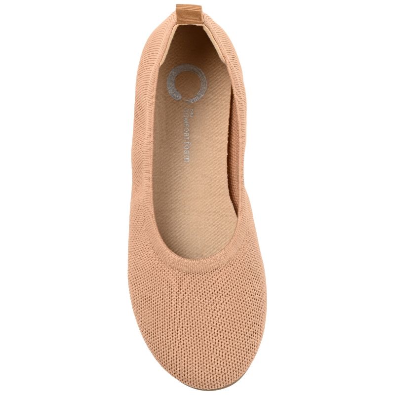 Journee Collection Womens Jersie Knit Foldable Round Toe Slip On Flats, 5 of 11