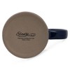 Elanze Designs High Gloss Raw Clay Bottom 15 ounce Ceramic Stoneware Coffee Mug For Your Favorite Morning Brew (Navy Blue, Pack of 4) - 4 of 4