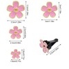 Anna-Kaci 6-Piece Pink Flower Car Air Vent Clip Set with Gold Accent Petals - 4 of 4