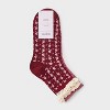 Women's Floral Lace and Pointelle 2pk Ankle Socks - Auden™ Berry/Pink 4-10 - 2 of 3