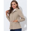 INSPIRE CHIC Women's Drawstring Waist Flap Pockets Lightweight Utility Jacket - 3 of 4