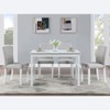Aukfa 5-Piece Rectangular Wooden Dining Table Set with Crystal Accents， with 1 Rectangular Table and 4 Upholstered Chairs - 2 of 4