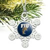 Florida International University Primary Logo Metal Snowflake Christmas Tree Holiday Ornament - 2 of 3