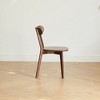 PAGED Solid Oak Wood Dining Chair, Modern Living Room Chair with Rounded Edges, Kitchen Chair for Dining Room - 4 of 4