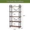 Kumasinova Modern 5 Tier Bookshelf,Display Storage Bookcase Floor Standing,Storage Bookcase for Living Room,Bedroom,Office,Brown - 3 of 4