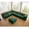 DOMETOUR Modern 6-Piece Modular Sectional Sofa with Storage Soft Green Chenille Fabric  Contemporary Cylindrica Design for Living Room - 3 of 4