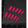 Hachikiko Sweet Coral Ballerina Press-On Nails - Glossy Coral Pink False Nails, Elegant Ballerina Shape Fake Nails - 4 of 4