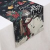 Unique Bargains Table Runner Rectangular Winter Christmas Pattern 21 Linen Colorful 1 Pc - 3 of 3