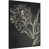 22" x 30" Golden Flower Folklore II by Asia Jensen Framed Canvas Wall Art Black - Amanti Art: Modern Lithograph, Sawtooth Back Mount - 2 of 4