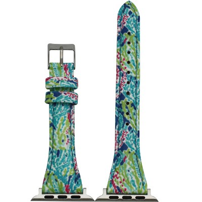 Olivia Pratt Printed Skinny Leather Apple Watch Band
