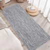 Area Rugs for Living Room Soft Faux Wool Modern Braided Print Rug Washable Rug Low Pile Non-Slip Carpet - 2 of 4