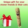 Angel Sar Cute Stuffed Blunt Cat Toy with Catnip, Funny 420 Novelty Plush for Cats, Weed-Themed Play Toy & Photo Prop for Pet Owners - 4 of 4