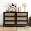 Dexmalle Rattan Wood Closet 6-Drawer Dresser - 2 of 4