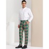 Lars Amadeus Men's Plaid Business Regular Fit Formal Prom Checked Trousers - 4 of 4
