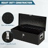 Heavy Duty Aluminum Tool Box Pick Up Truck Bed RV Trailer Toolbox Waterproof Square Storage Organizer with Side Handle,Lock with Keys - 2 of 4