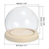 Unique Bargains Wooden Base Christmas Decor Glass Bell Jar Display Case - 2 of 4