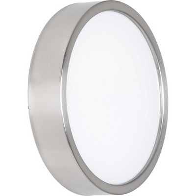 Brushed Nickel 13" LED Flush Mount with Acrylic Shade