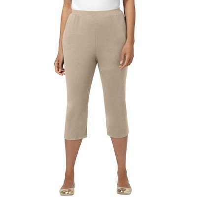 Catherines Women's Plus Size Petite Suprema Capri (With Pockets)