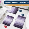 Attop Bathroom Rug Set 2 Piece, Soft Absorbent Microfiber Bath Mats and U-Shaped Contour Toilet Rug, Non-Slip - 3 of 4