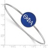 Black Bow Jewelry Sterling Silver Theta Phi Alpha Greek Life Bangle Bracelet 8 Inch - 2 of 3