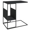 vidaXL Side Table Black 21.7 in.x14.2 in.x23.4 in. Engineered Wood - 2 of 4