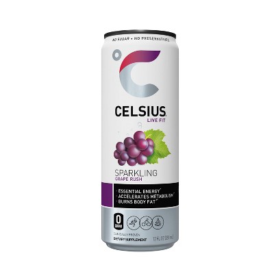 Celsius Grape Rush Energy Drink - 12 fl oz Can