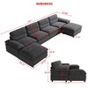 GDFStudio Aoi Modern 141'' 6-Seater U-shaped Upholstered Sectional Sofa - 3 of 4