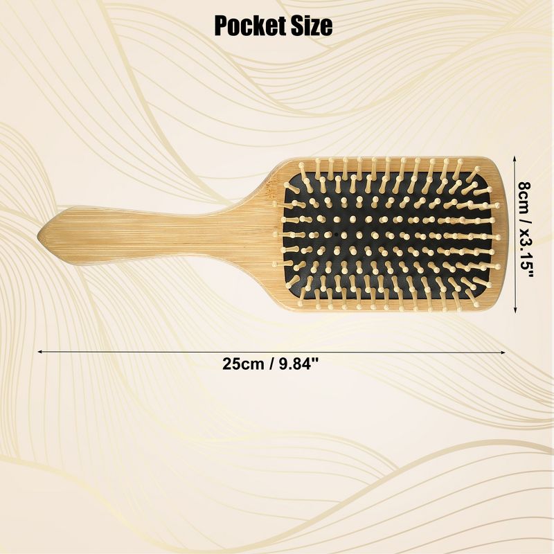 Unique Bargains Nylon Bristles Hair Paddle Brush, 2 of 5