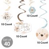Big Dot of Happiness We Can Bearly Wait - Teddy Bear Baby Shower Hanging Decor - Party Decoration Swirls - Set of 40 - 4 of 4