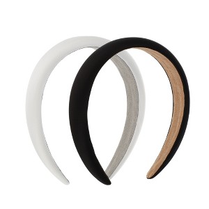 REGALWOVEN Women's Classic Elegant Satin Sponge Headband 6.3"x5.91" 2 Pcs - 1 of 4