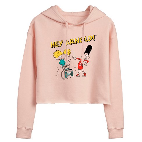 Women s Hey Arnold Best Buds Cropped Graphic Hoodie Target