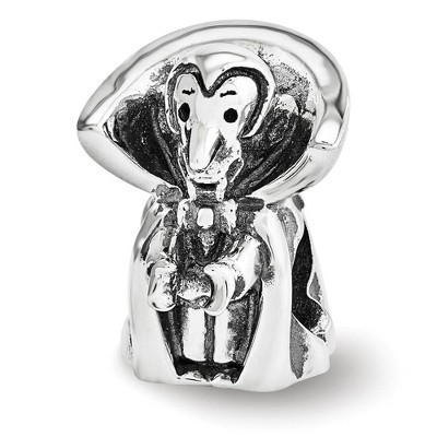 Black Bow Jewelry Antiqued Sterling Silver Vampire Bead Charm