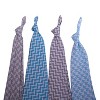 Bacati - Houndstooth/Herringbone Muslin Swaddling Blankets set of 4  Aqua/Gray - 4 of 4