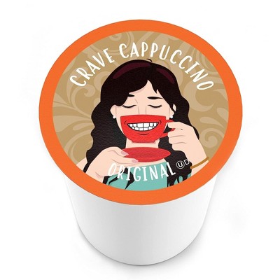 Crave Beverages Cappuccino Original Flavored Pods,CompatibleKeurig 2.0, 40 Count
