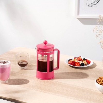 Bodum Kenya 8 Cup 34oz French Press Coffee Maker Pink: Manual Coffee Pot, BPA-Free, Dishwasher-Safe, Reusable Filter