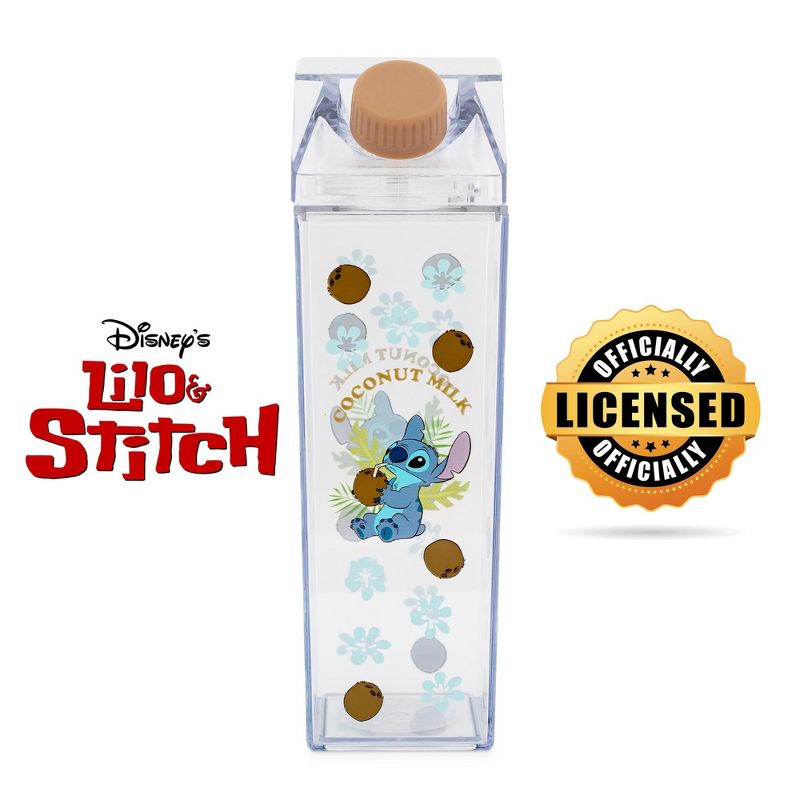 Silver Buffalo Disney Lilo & Stitch Coconuts Plastic Milk Carton Bottle | Holds 16 Ounces, 2 of 7