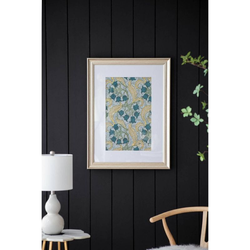 24&#34;x32&#34; Smithsonian Floral Gold Framed Wall Art Canvas Green/Blue - A&#38;B Home, 3 of 22