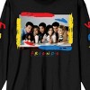 Friends TV Photo With Paint Strokes Crew Neck Short Sleeve Black Adult Tee - 2 of 3
