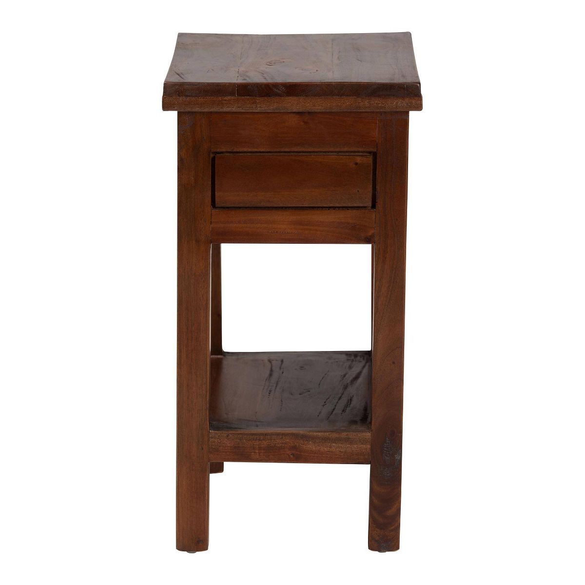 bali & pari Alexandra Handcarved Mahogany Wood Nightstand Light Brown - thumbnail 3