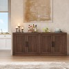 Sideboard Buffet Cabinet, Farmhouse Modern Accent Cabinet with Storages, Wood Coffee Bar Media Console Credenza for Living Room, Kitchen, Hallway - 3 of 4