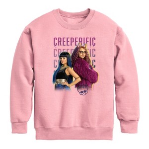 Girls' - Monster High - Creeperific Graphic Long Sleeve Fleece Sweatshirt - 1 of 4